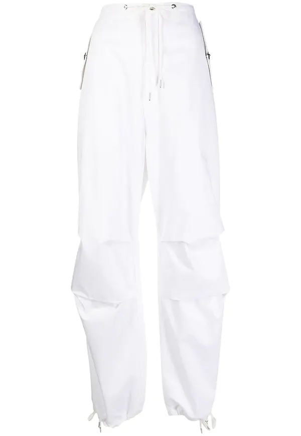 Dion Lee Latch Parachute cargobyxor - Vit