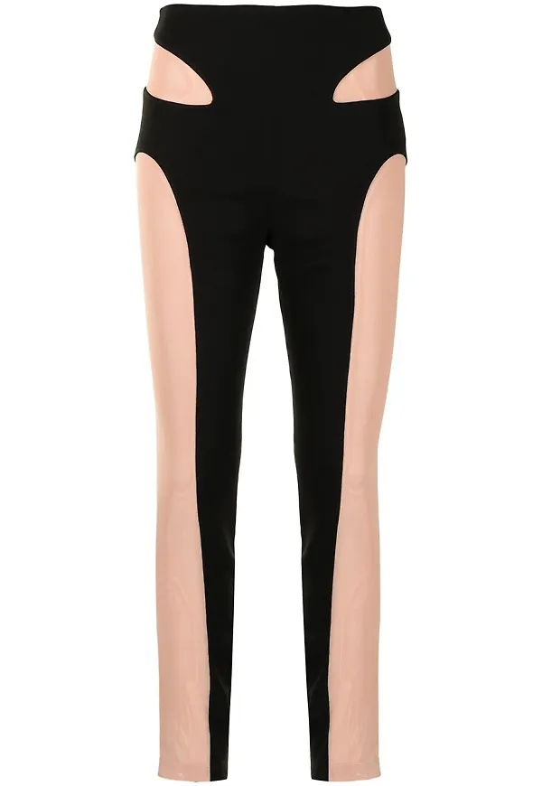 Dion Lee leggings med mesh-kontur - Svart