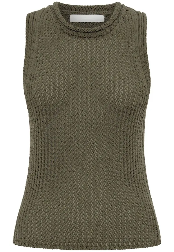 Dion Lee linne i mesh - Grön