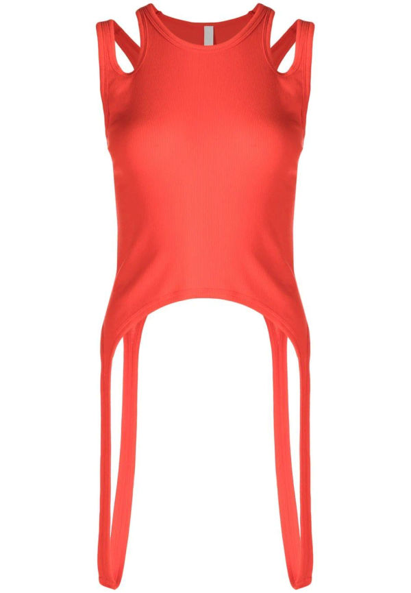 Dion Lee linne med dubbel detalj - Röd