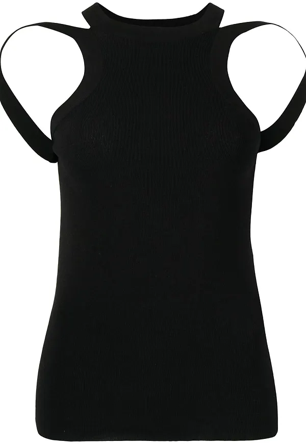 Dion Lee linne med utskuren detalj - Svart