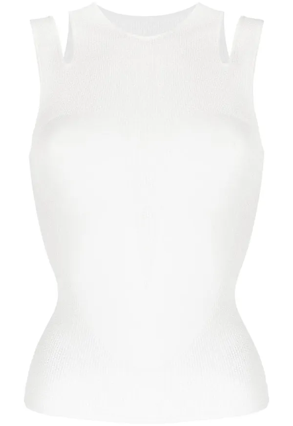 Dion Lee linne med utskuren detalj - Vit