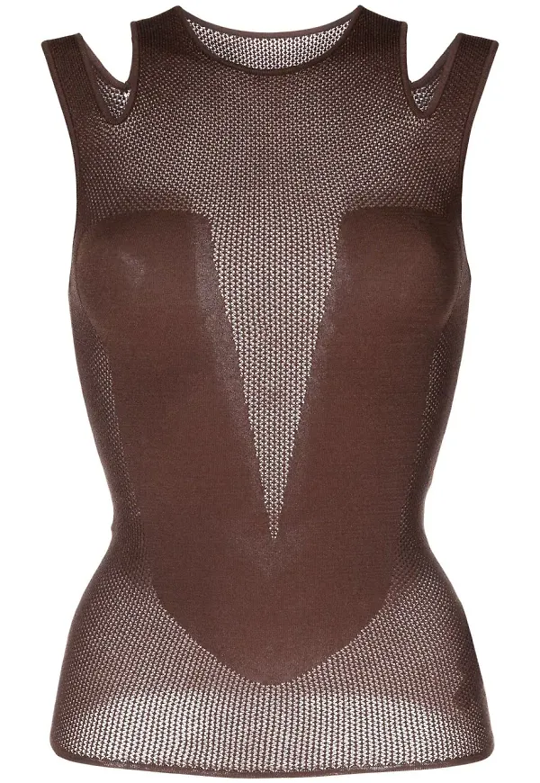 Dion Lee linne med utsnitt - Brun