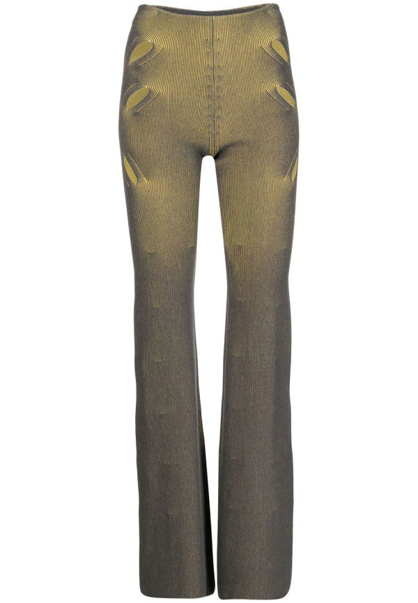 Dion Lee Lock byxor med sidoslits - Grön