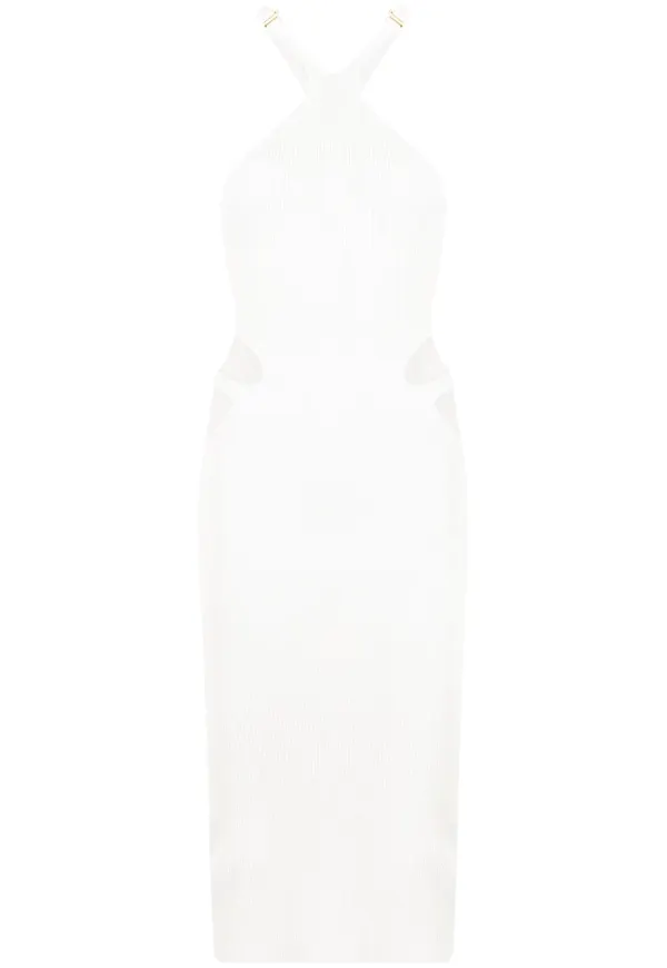 Dion Lee Lustrate Fork klänning - Vit