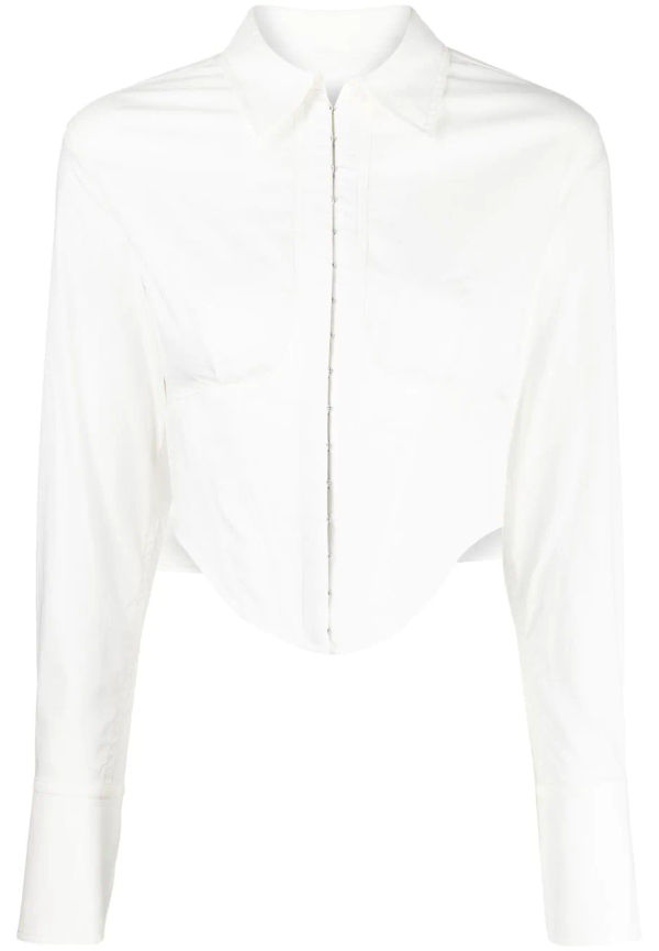 Dion Lee långärmad skjorta - Vit