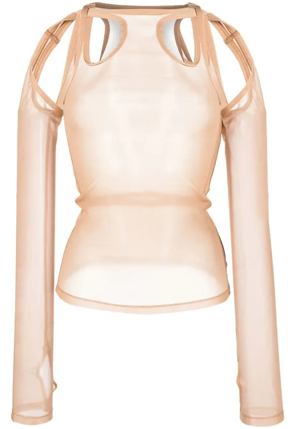 Dion Lee långärmad topp - Brun