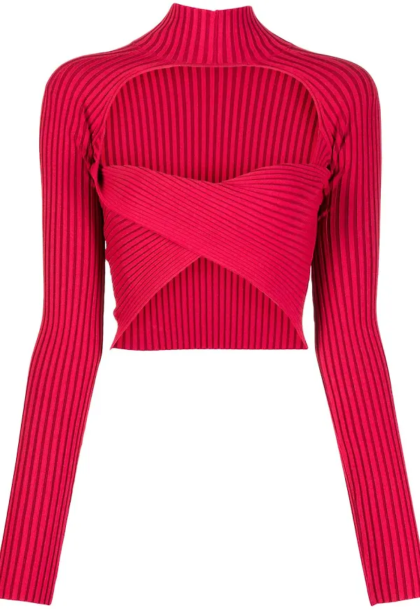 Dion Lee långärmad topp med vriden rygg - Rosa