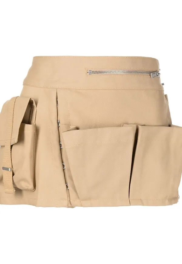 Dion Lee minikjol med bälte - Brun
