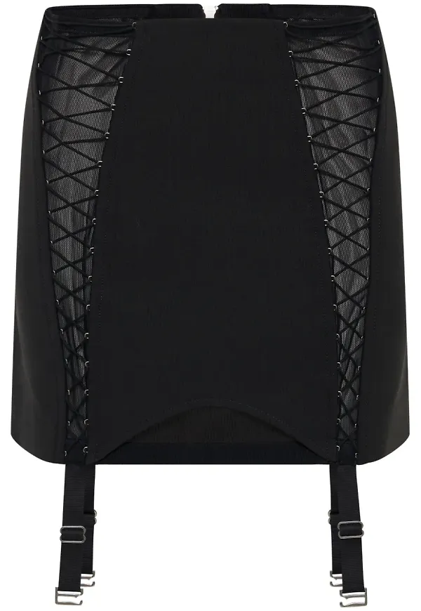 Dion Lee minikjol med snörning - Svart