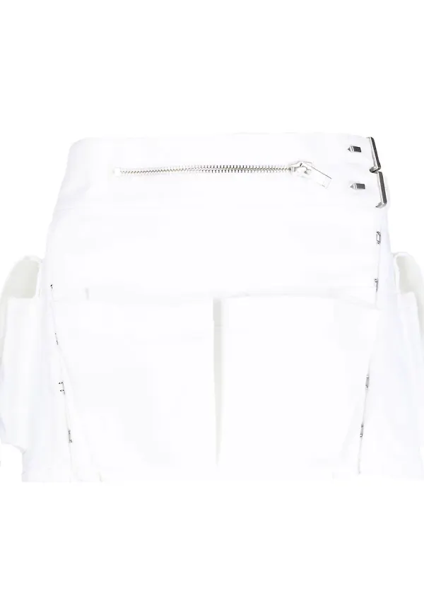 Dion Lee minikjol med spänne - Vit