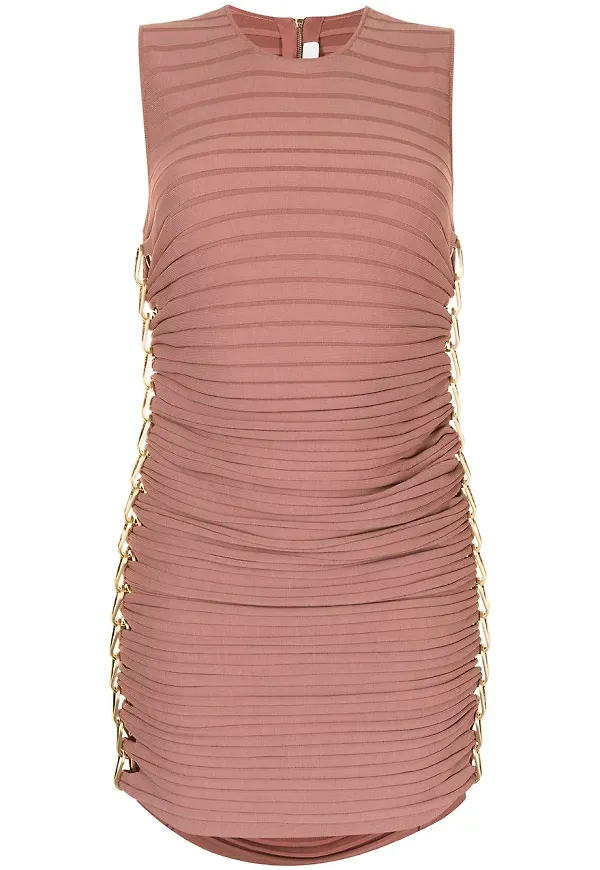 Dion Lee miniklänning med kedja - Rosa