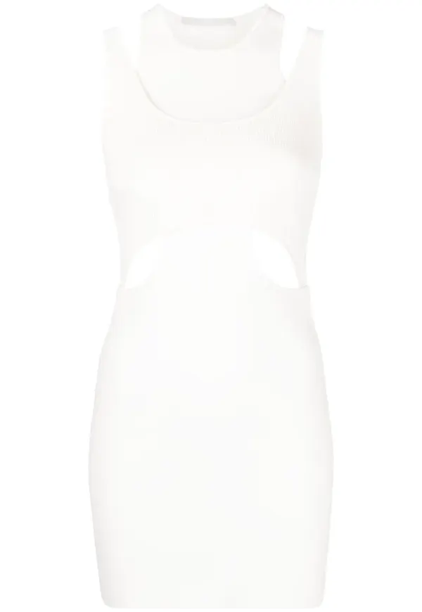 Dion Lee miniklänning med lagerdesign - Vit
