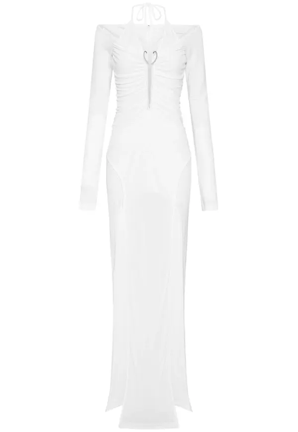 Dion Lee Mobious aftonklänning med halterneck - Vit
