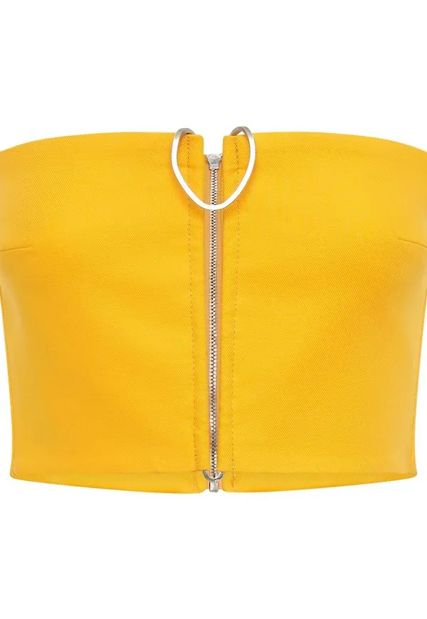 Dion Lee Mobius bandeau top - Gul