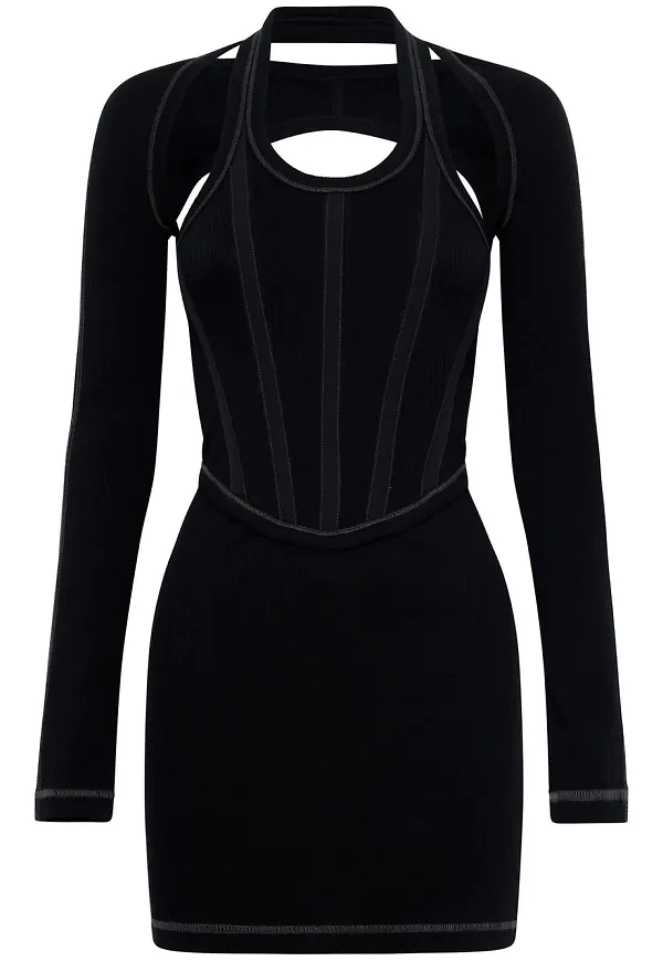 Dion Lee Modular korsettklänning - Svart