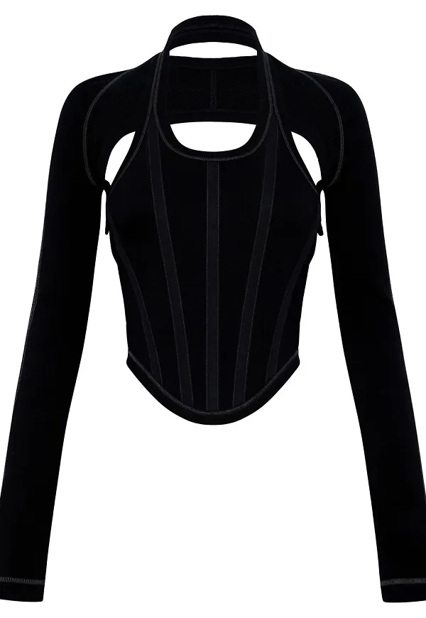 Dion Lee Modular korsettopp - Svart