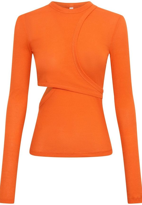 Dion Lee Modular layered long-sleeve top - Orange