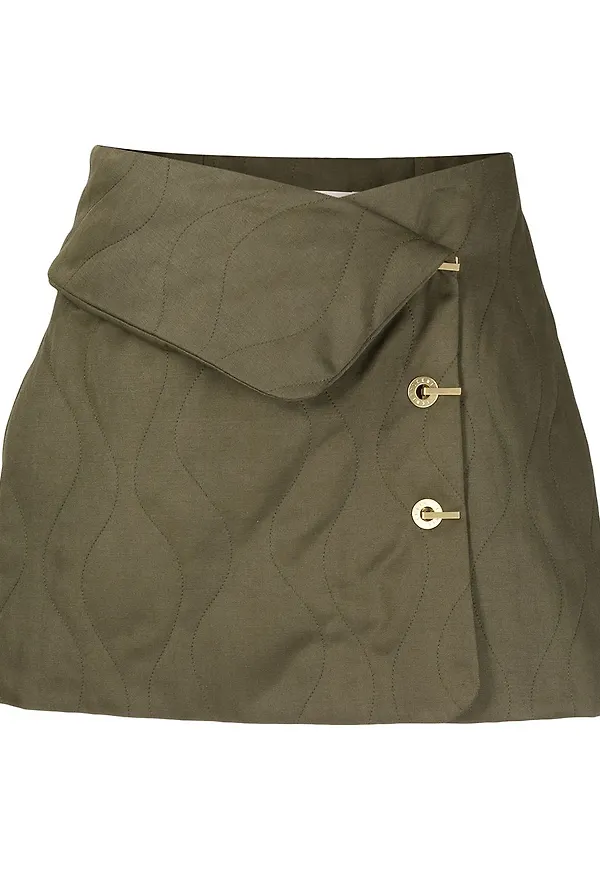 Dion Lee quiltad minikjol - Grön