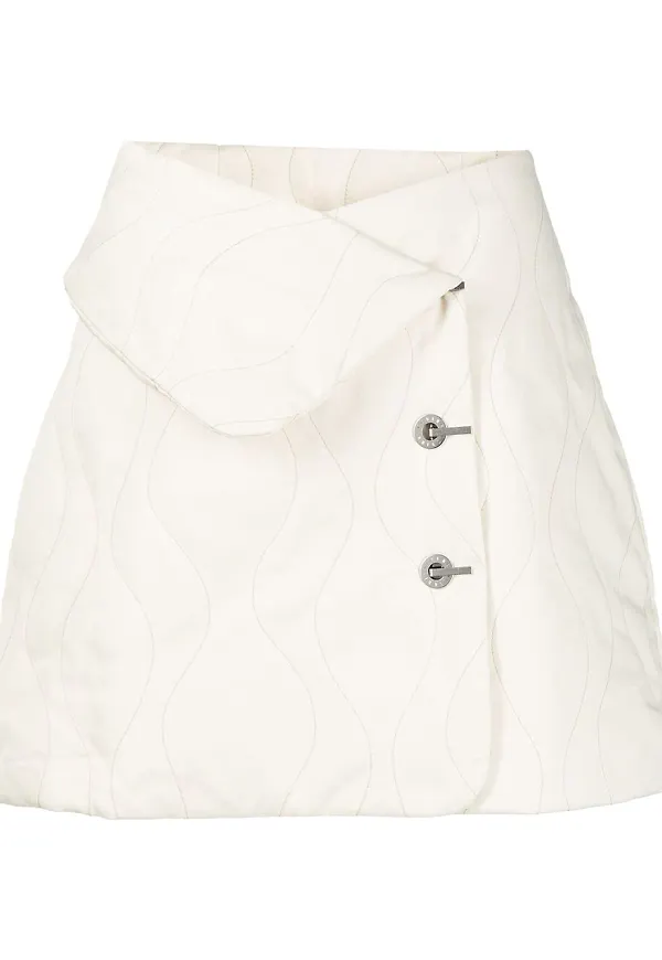Dion Lee quiltad minikjol - Neutral