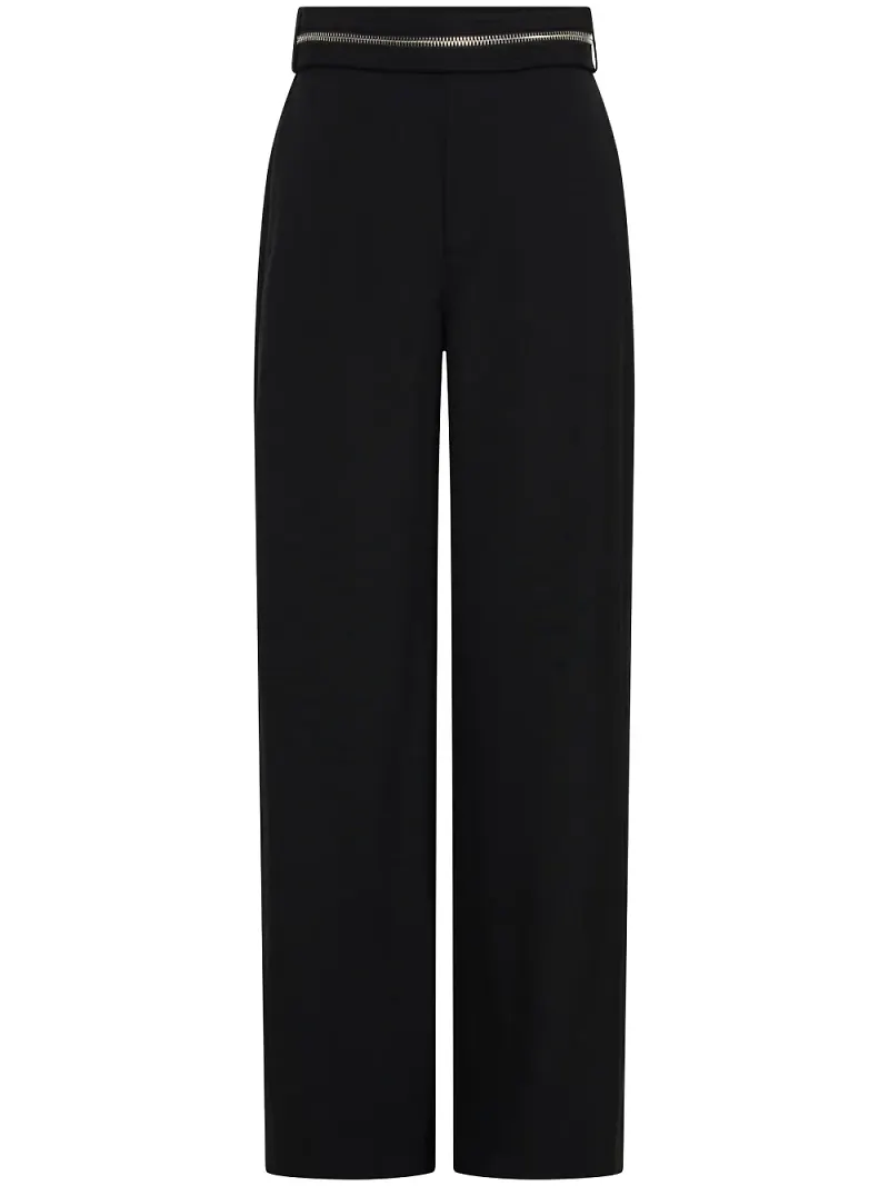 Dion Lee raka byxor med dragkedja - Svart