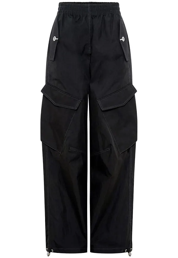 Dion Lee raka cargobyxor - Svart