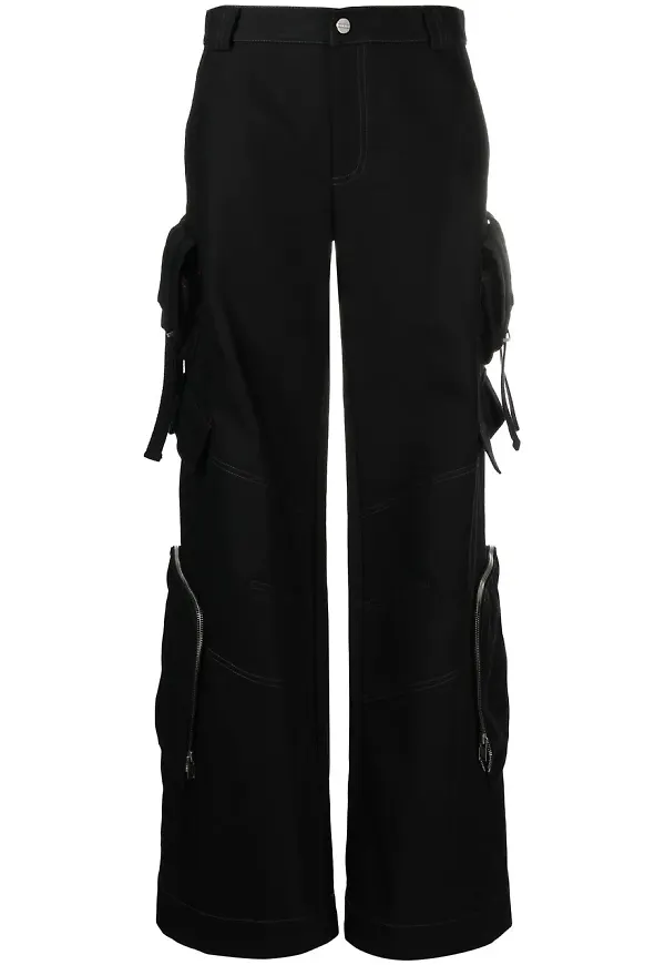 Dion Lee raka cargobyxor - Svart