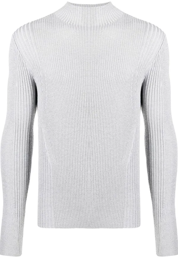 Dion Lee reflekterande ribbstickad tröja - Grå
