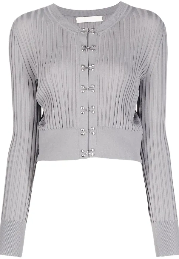 Dion Lee ribbad cardigan - Grå