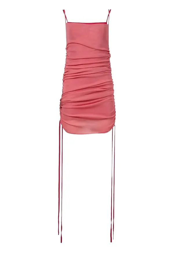 Dion Lee ribbad klänning med dragsko - Rosa – Farfetch