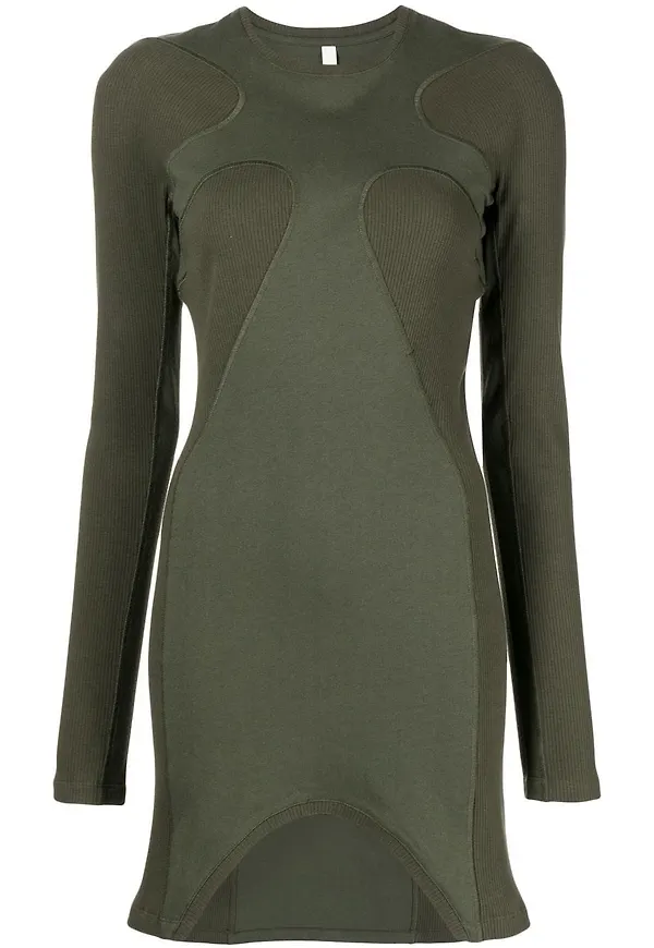 Dion Lee ribbad midiklänning - Grön