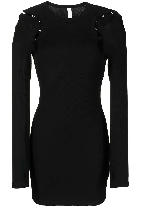 Dion Lee ribbad minikänning - Svart