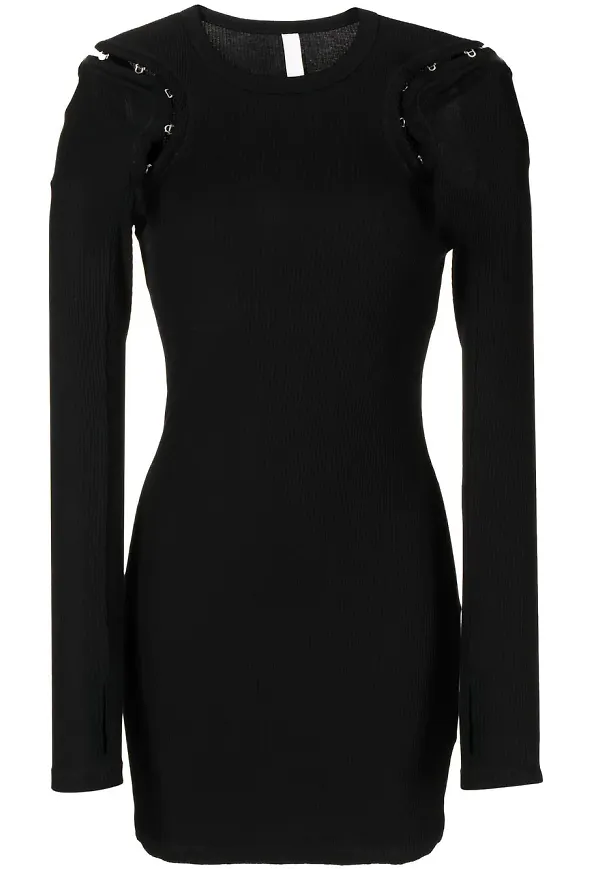 Dion Lee ribbad minikänning - Svart