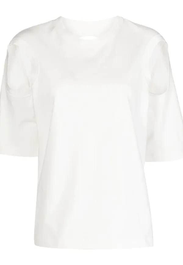 Dion Lee ribbad t-shirt - Vit