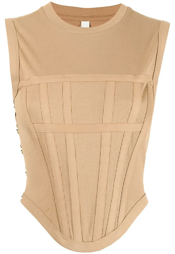 Dion Lee ribbat korsettlinne - Brun
