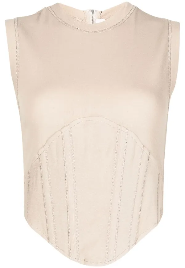 Dion Lee ribbat korsettlinne - Brun