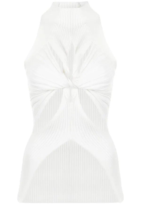 Dion Lee ribbat linne - Vit