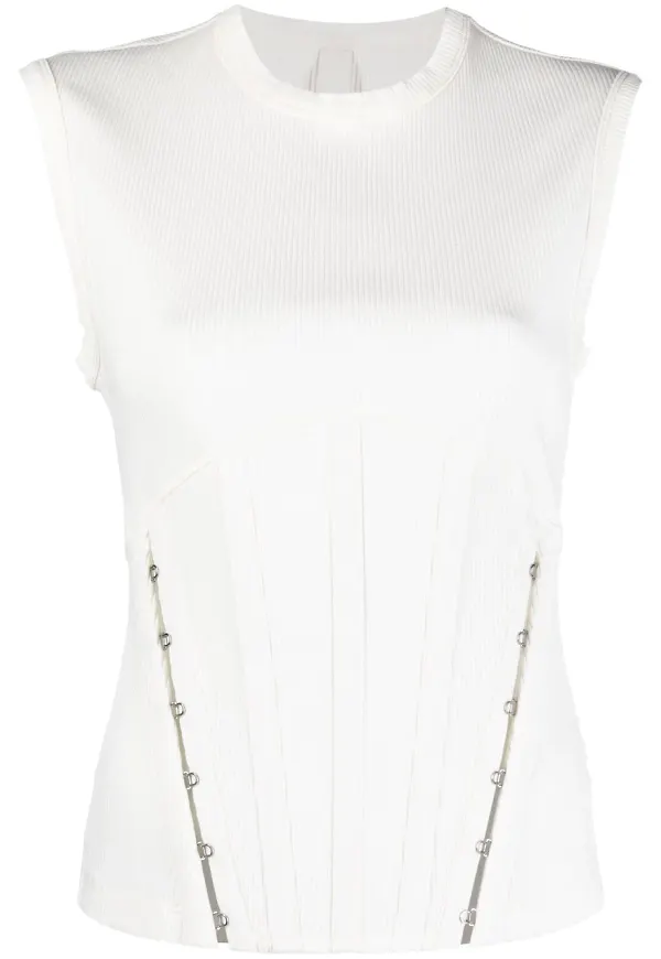 Dion Lee ribbat linne - Vit