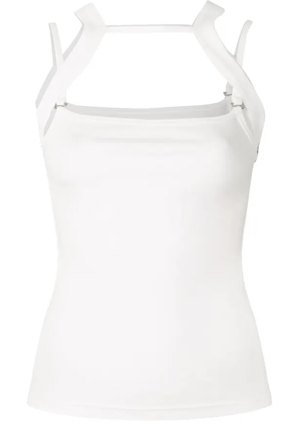Dion Lee ribbat skiktat linne - Vit