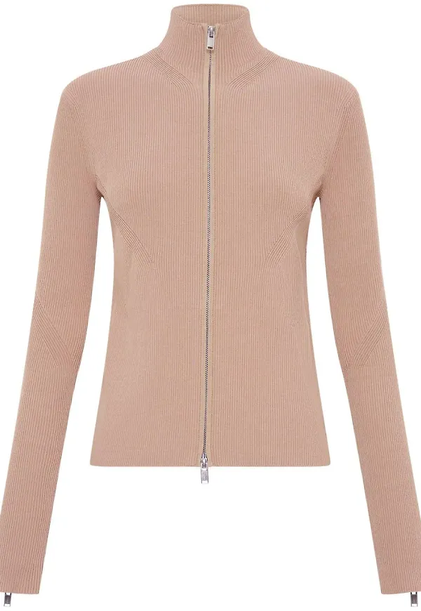 Dion Lee ribbstickad kofta - Neutral