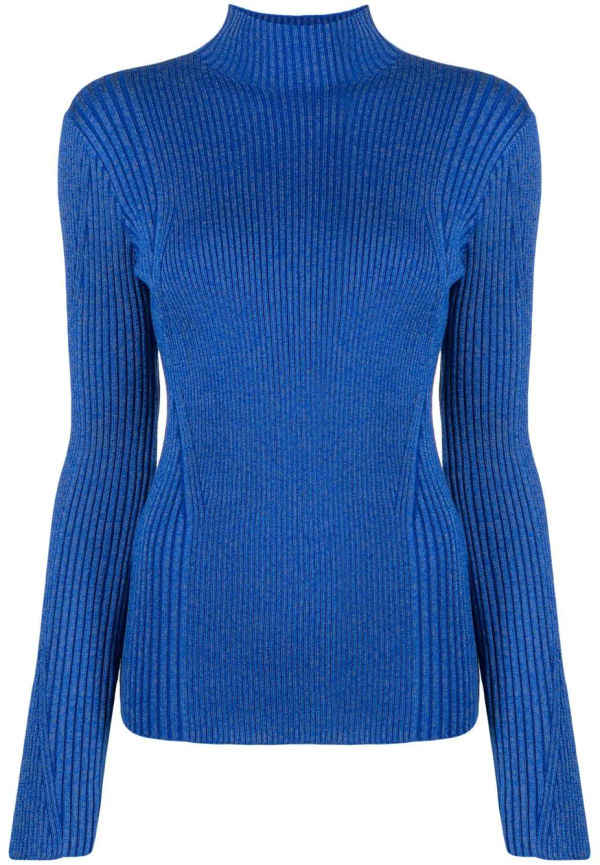 Dion Lee ribbstickad tröja - Blå