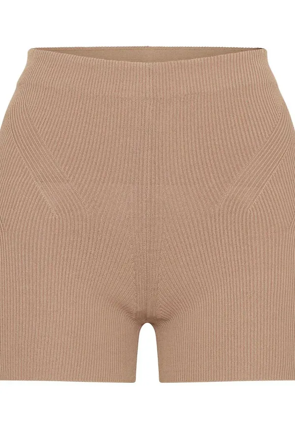 Dion Lee ribbstickade cykelbyxor - Brun