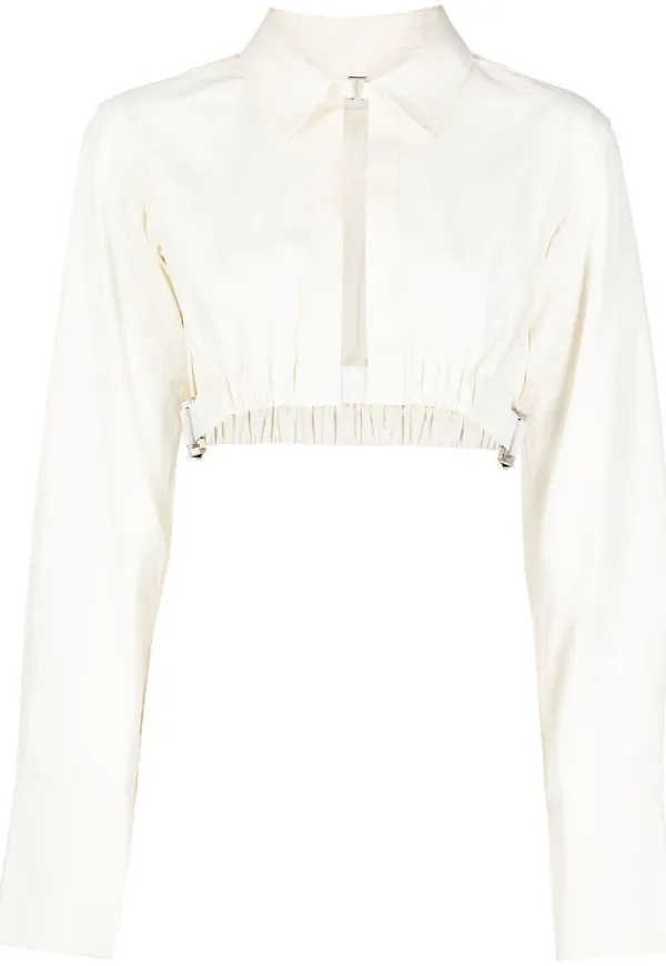 Dion Lee Safety Slider kort elastisk skjorta - Neutral