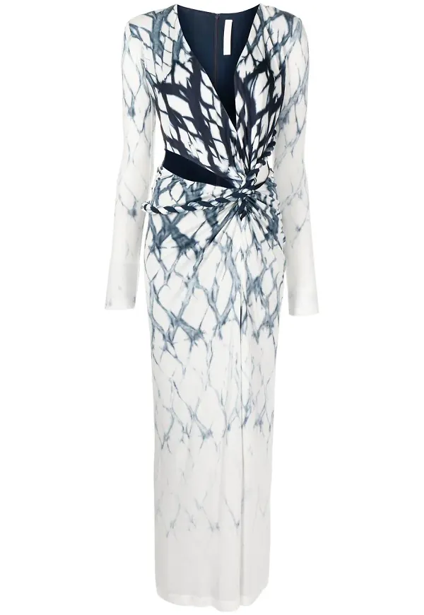 Dion Lee Shibori långklänning - Blå