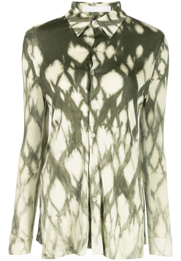 Dion Lee Shibori Miter skjorta med knappslå - Grön