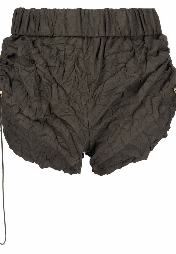 Dion Lee shorts med skrynklad effekt - Grön