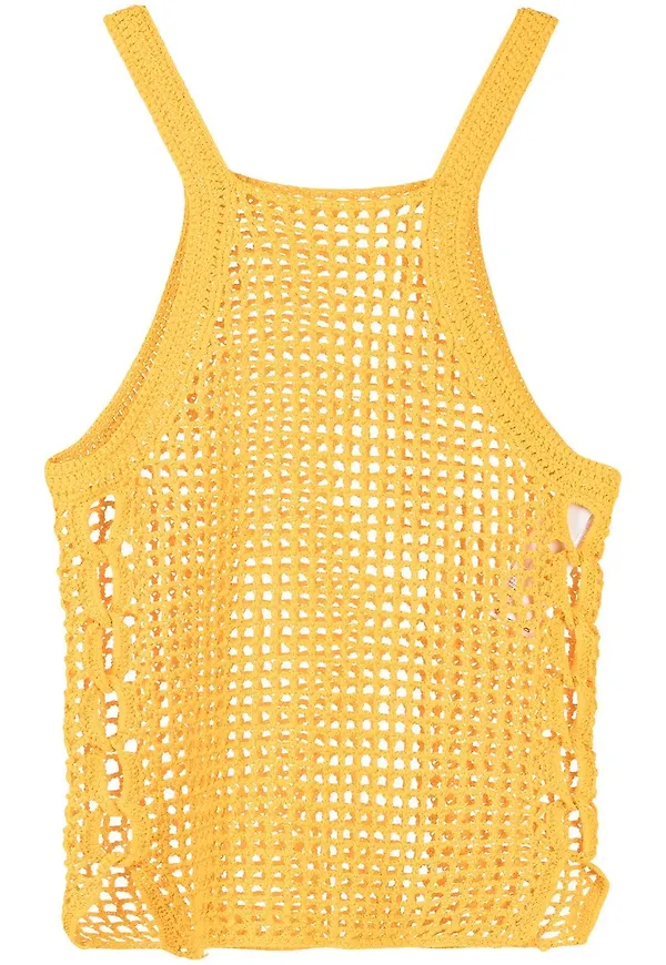 Dion Lee skirt virkat linne - Gul