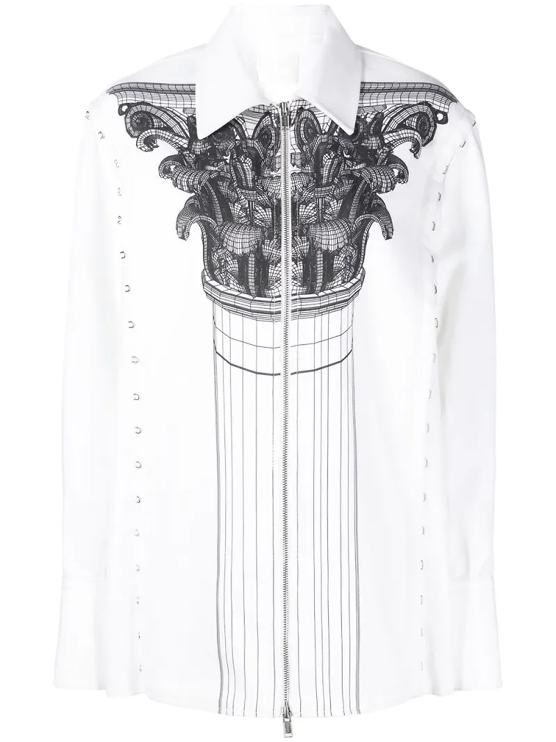 Dion Lee skjortjacka med hake - Vit