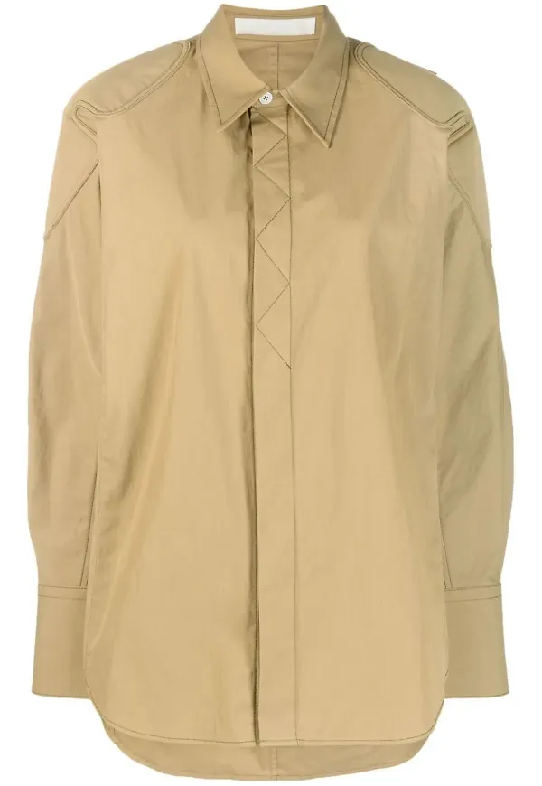 Dion Lee skjortjacka med kontrastsöm - Neutral