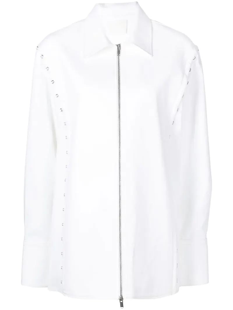 Dion Lee skjortjacka med krokdetalj - Vit